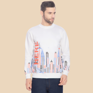 Gleros Graphic Print Round Neck Sweatshirt